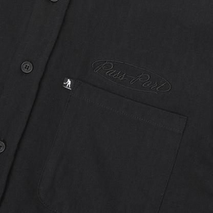 Pass-Port Ovalit Herringbone Short-sleeve Shirt Black
