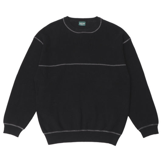Pass-Port Overlocked Organic Knit Sweater black