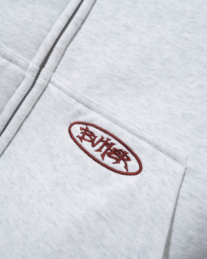 Butter Plaid Lined Zip-Thru Hood Ash