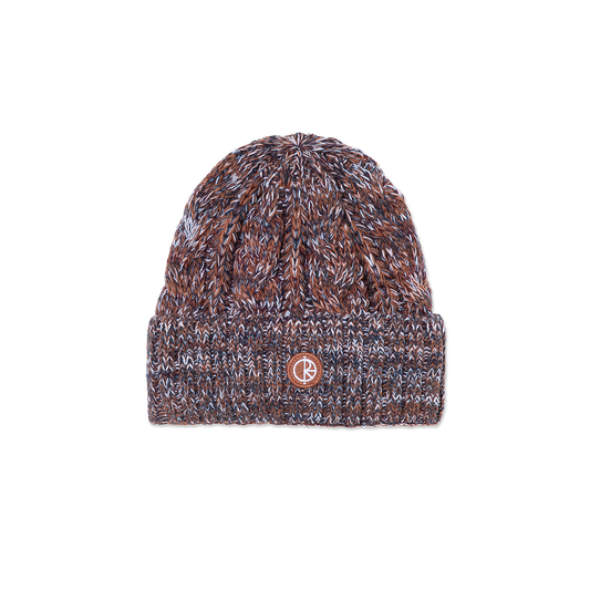 Polar Braid Beanie: Rust