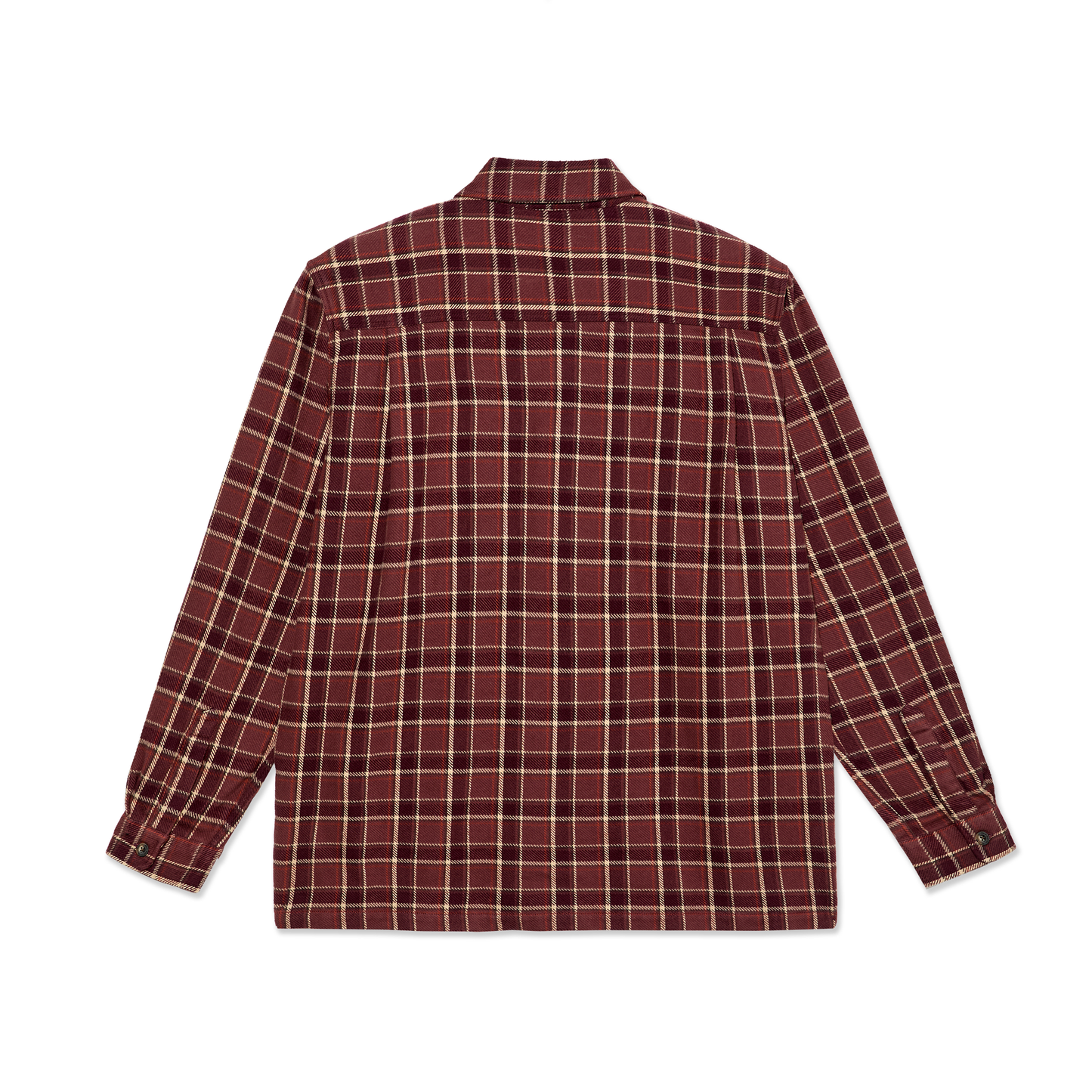 Polar Mike LS Shirt Flannel: Oxblood Check