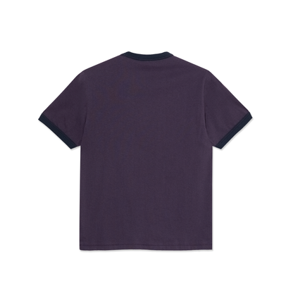 Polar Ringer Tee: Dark Violet/Navy