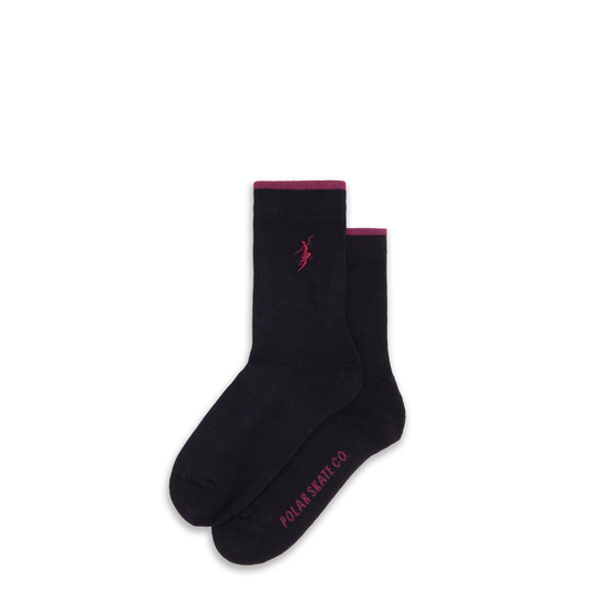 Polar Business Socks No Complies Forever: Black/Redcurrant