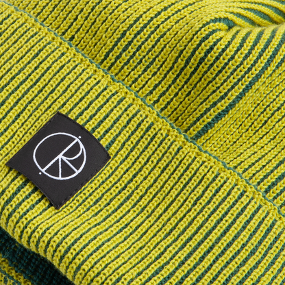 Polar Lines Merino Beanie: Chartreuse/Army Green