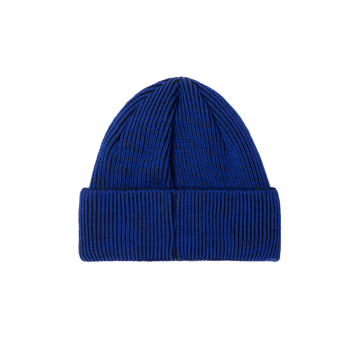 Polar Lines Merino Beanie: Egyptian Blue/Black