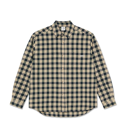 Polar Mitchell LS Shirt: Teal/Butter