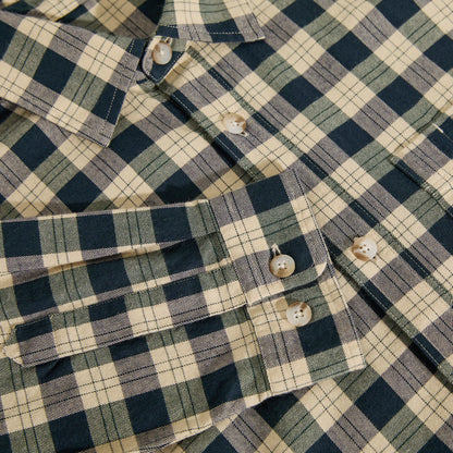 Polar Mitchell LS Shirt: Teal/Butter