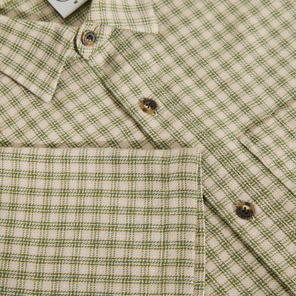 Polar Mitchell Shirt: Beige/Green