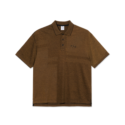 Polar Surf Polo Shirt Pique: Black/Caramel
