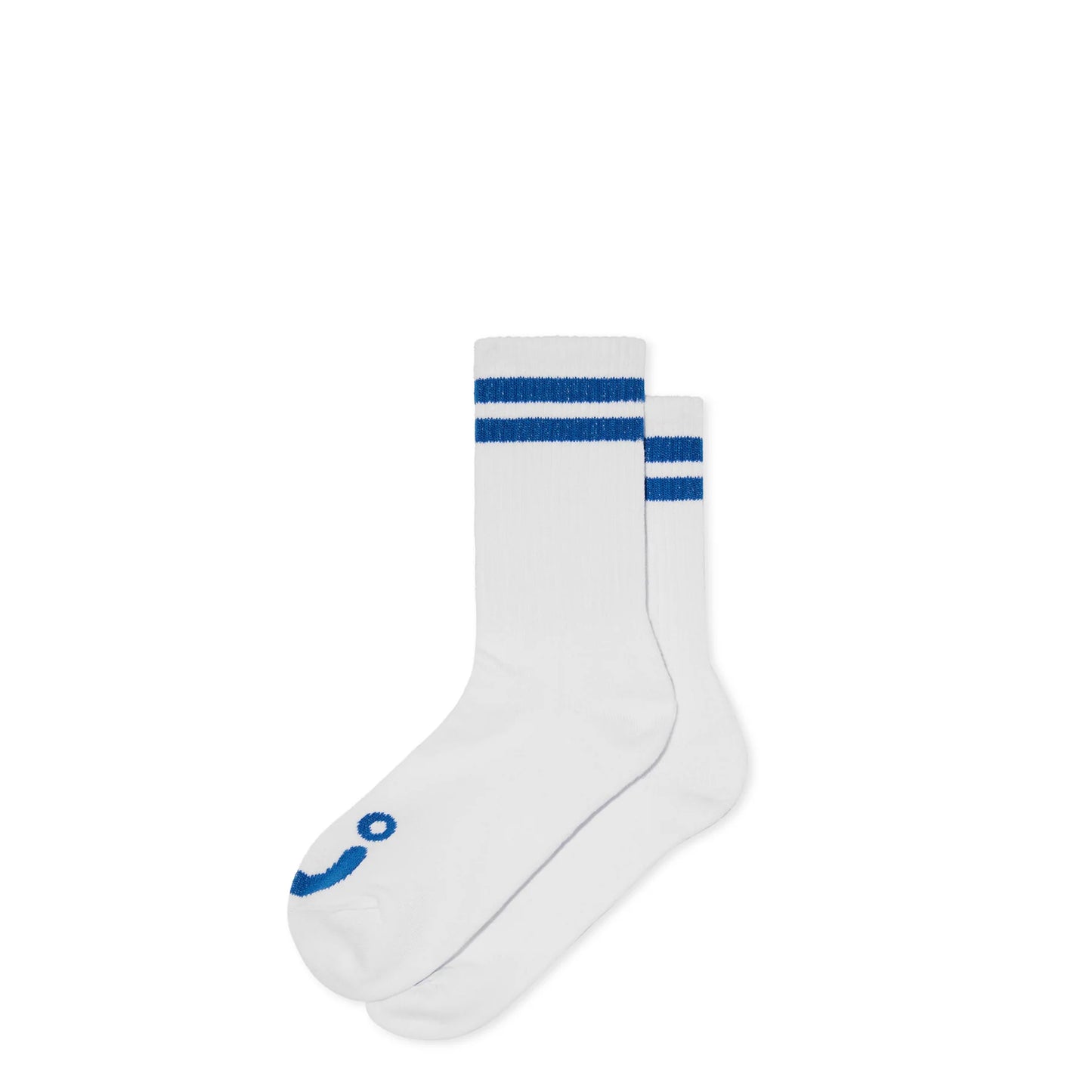 Polar Happy Sad Socks: White/Blue