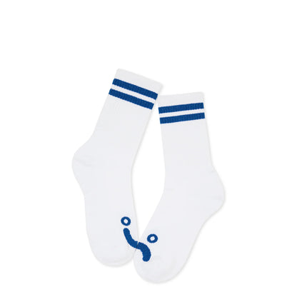 Polar Happy Sad Socks: White/Blue