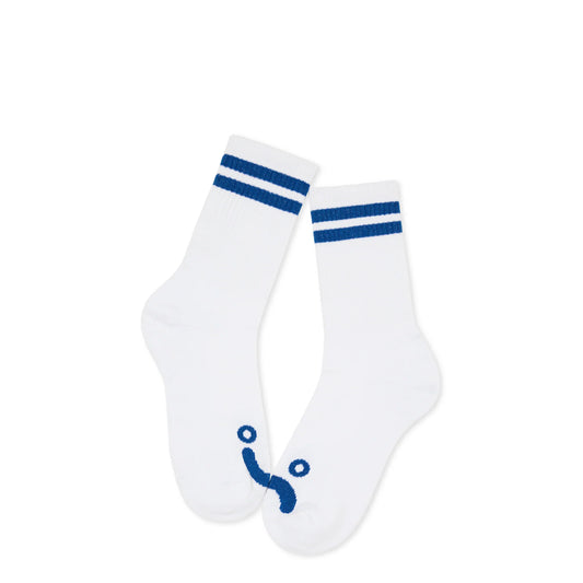 Polar Happy Sad Socks: White/Blue