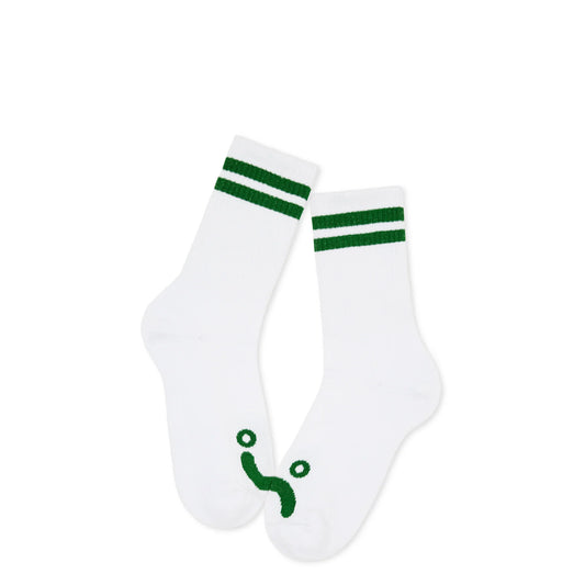 Polar Happy Sad Socks: White/Green