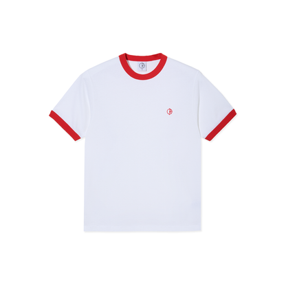 Polar Ringer Tee: Red/White