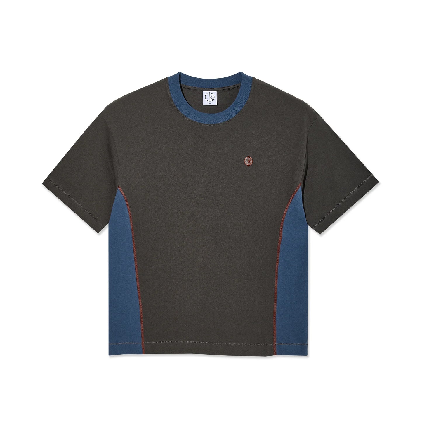 Polar Surf Panel Tee  Dirty Black/Gray Blue