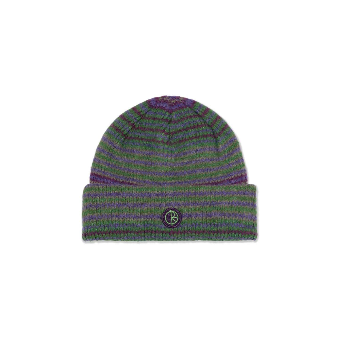 Polar George Beanie: Purple/Green