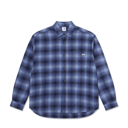 Polar Mitchell LS Shirt: Shadow Check Blue