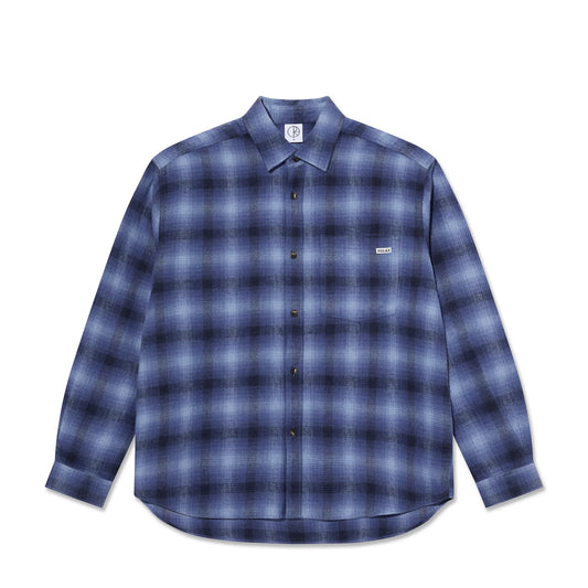 Polar Mitchell LS Shirt: Shadow Check Blue