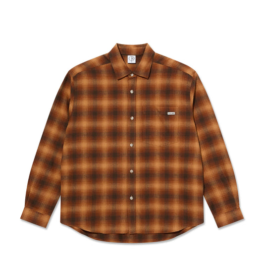Polar Mitchell LS Shirt: Shadow Check Caramel