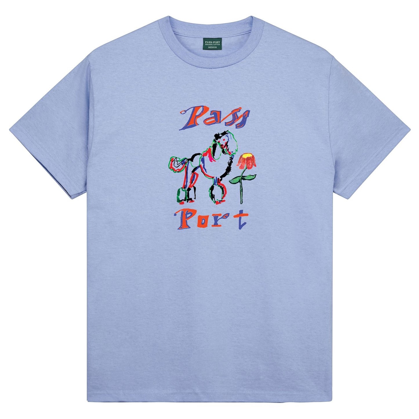 Pass-Port Poodle Organic Tee Powder Blue
