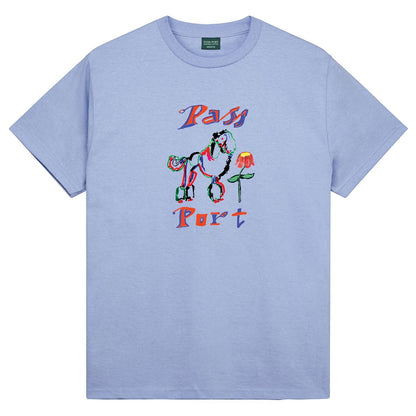 Pass-Port Poodle Organic Tee Powder Blue