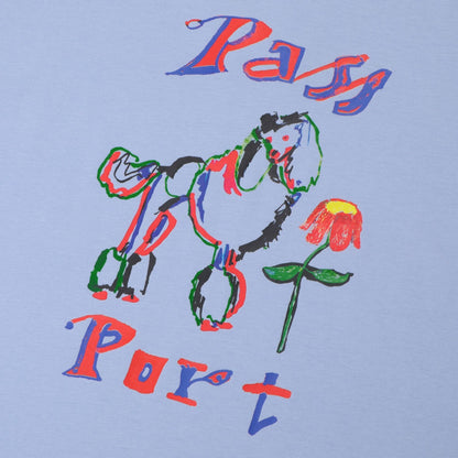 Pass-Port Poodle Organic Tee Powder Blue