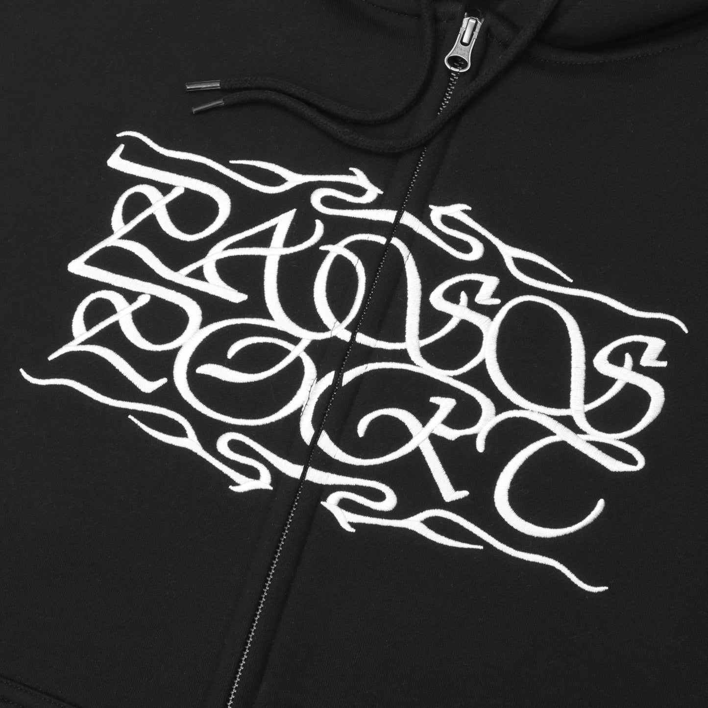 Pass-Port Calligraphy Zip Hood Black