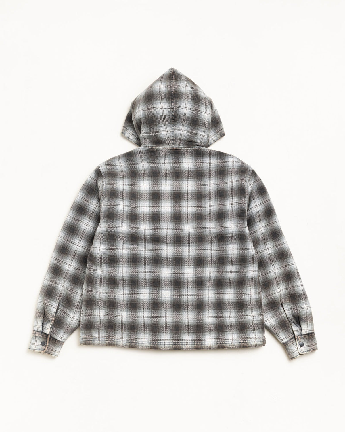 Plaid shirt with hood on a white background