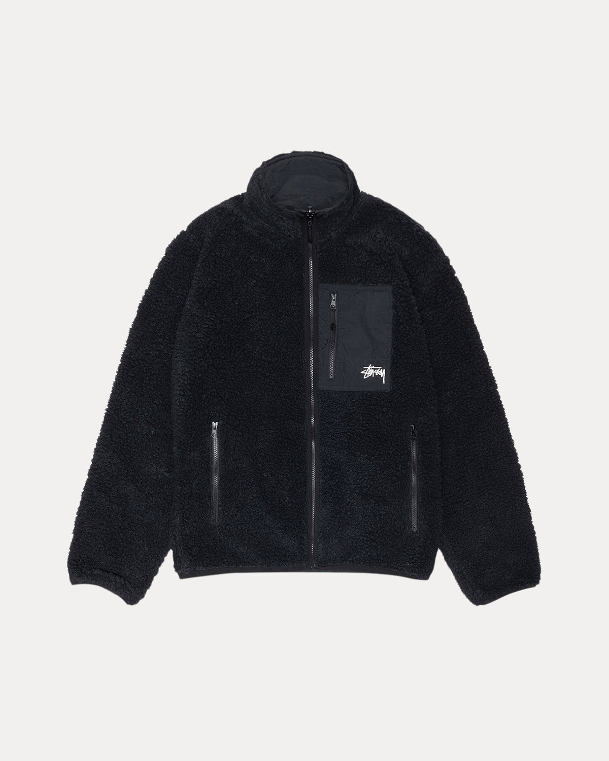 Stüssy Sherpa Reversible Jacket: Black