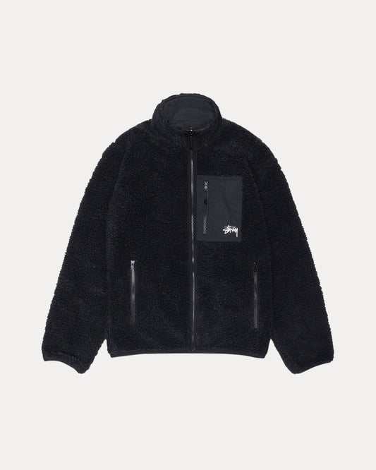 Stüssy Sherpa Reversible Jacket: Black