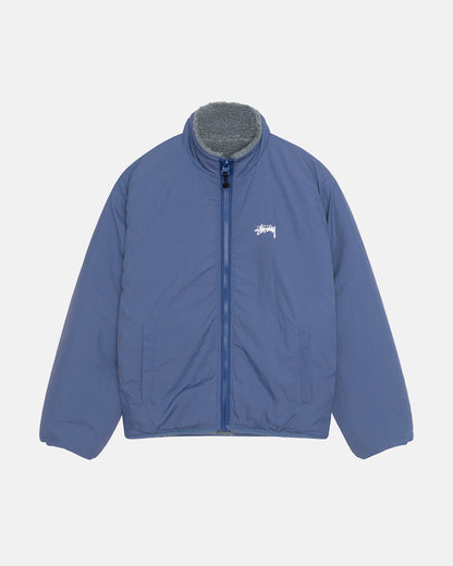 Stüssy Sherpa Reversible Jacket: Bluestone