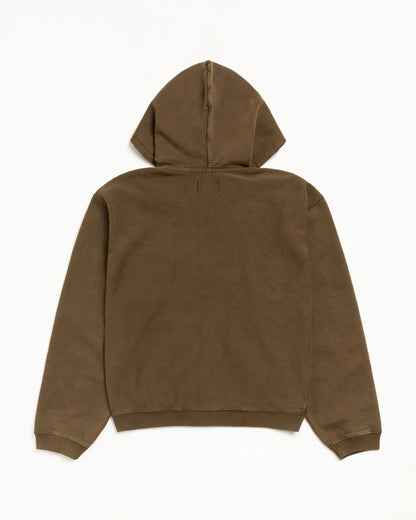 Stüssy Faded Graphic Zip Hood: Washed Olive