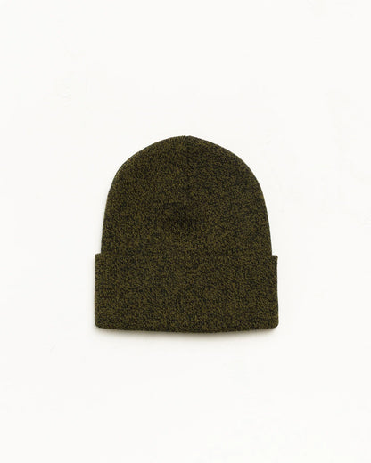 Stüssy Stock Cuff Beanie: Marled Olive