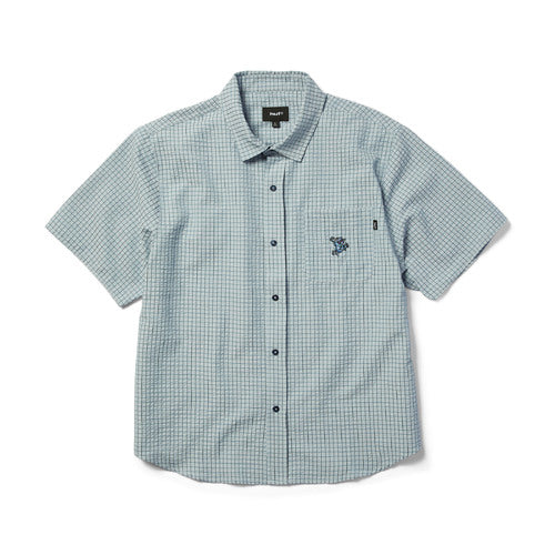 Huf Stuck On You S/S Plaid Shirt Ice Blue