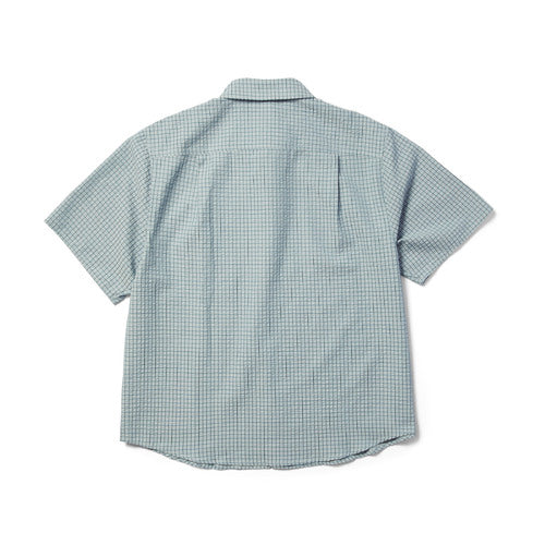 Huf Stuck On You S/S Plaid Shirt Ice Blue