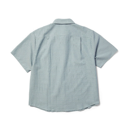 Huf Stuck On You S/S Plaid Shirt Ice Blue