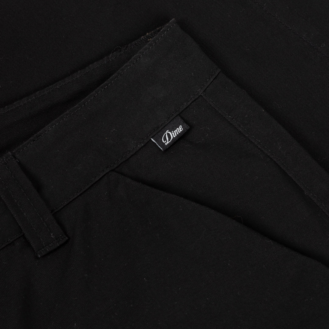 Dime Baggy Chino Shorts: Black