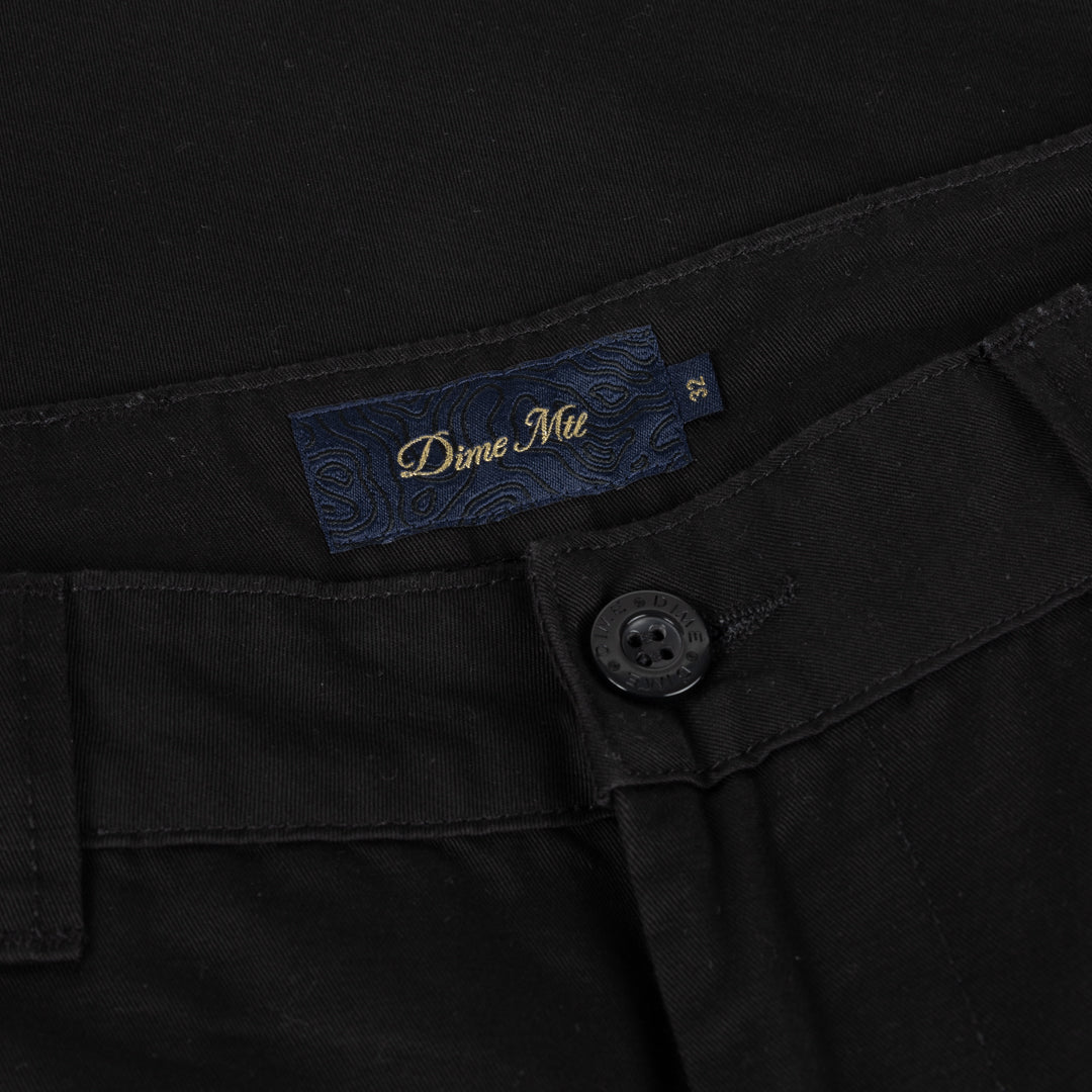 Dime Baggy Chino Shorts: Black