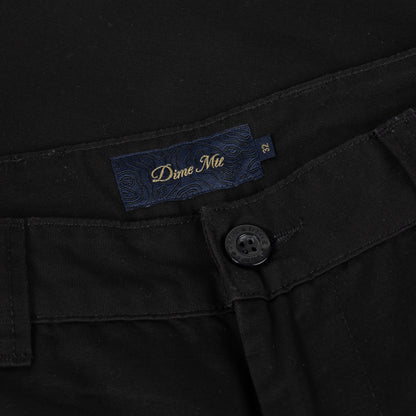 Dime Baggy Chino Shorts: Black