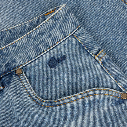 Dime Classic Denim Shorts: Sandblasted Indigo