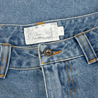Dime Classic Denim Shorts: Sandblasted Indigo