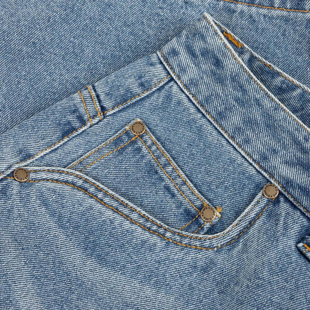 Dime Classic Denim Shorts: Sandblasted Indigo