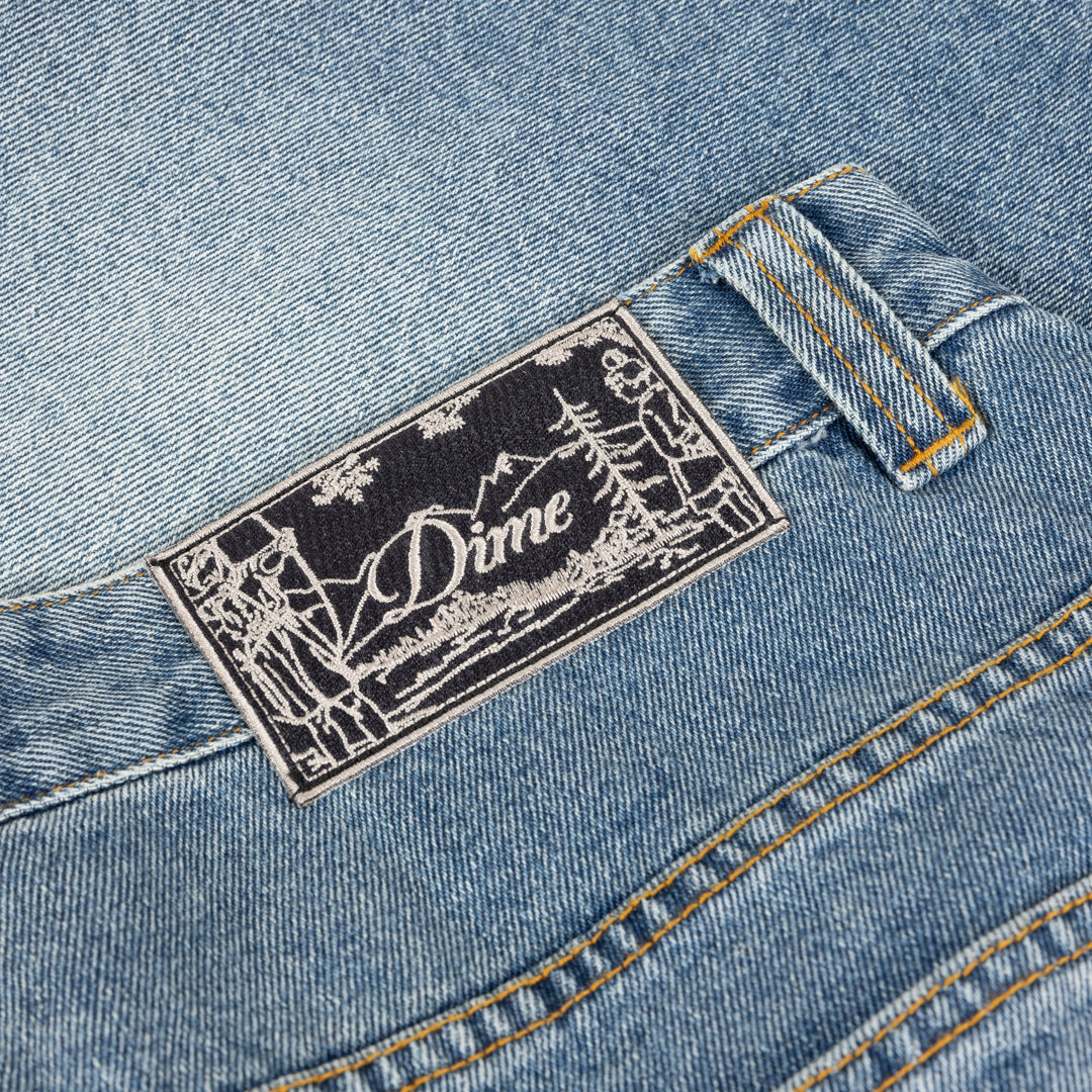 Dime Classic Denim Shorts: Sandblasted Indigo