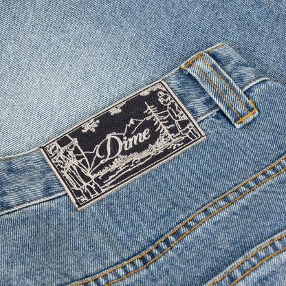 Dime Classic Denim Shorts: Sandblasted Indigo