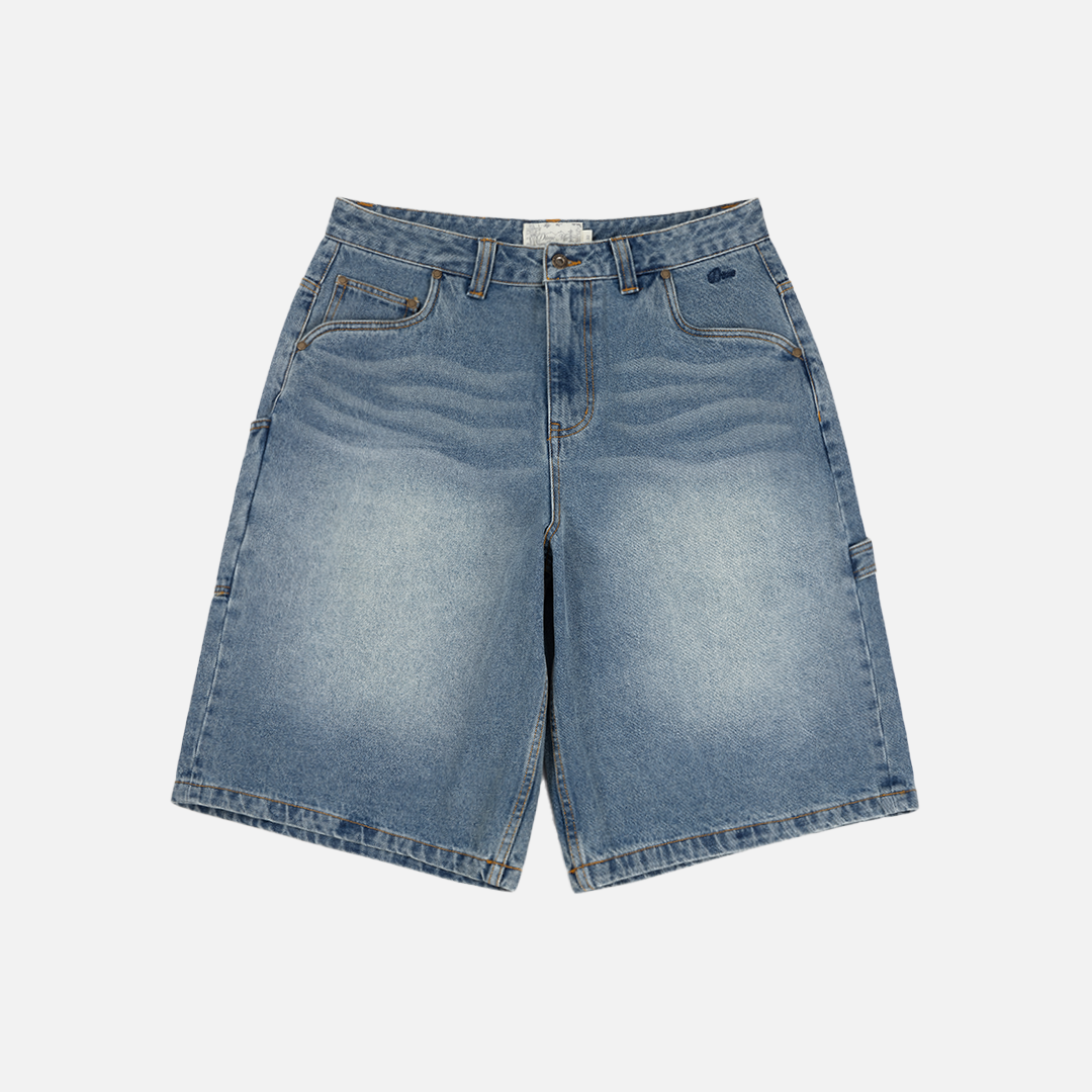 Dime Classic Denim Shorts: Sandblasted Indigo