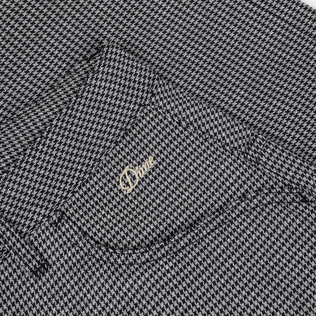 Dime Baggy Houndstooth Shorts Gray
