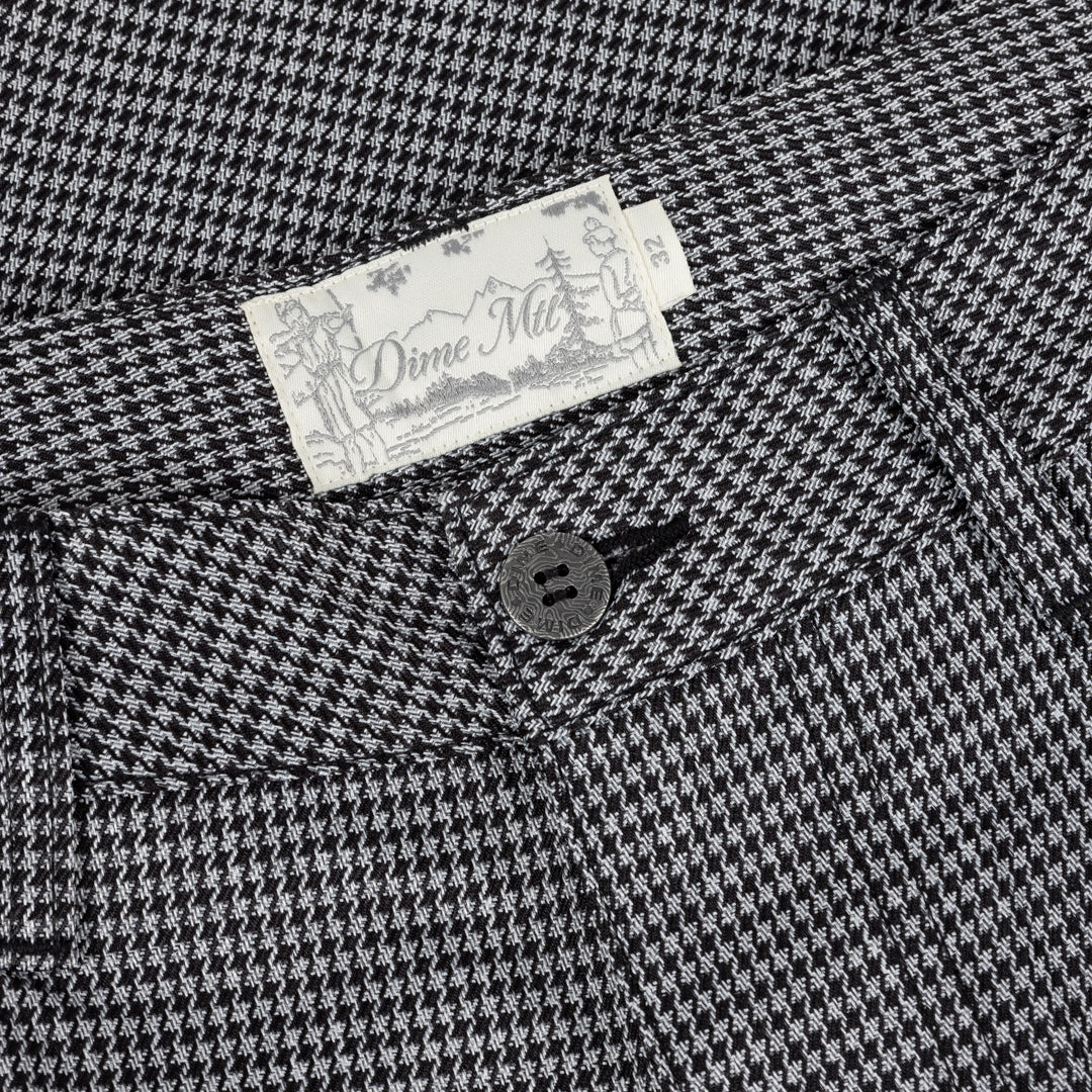 Dime Baggy Houndstooth Shorts Gray