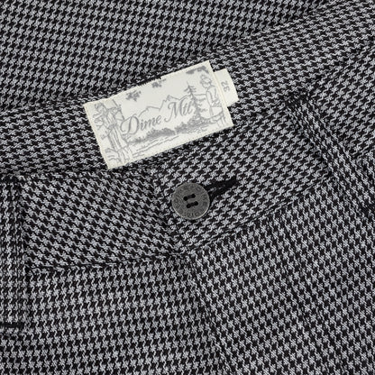 Dime Baggy Houndstooth Shorts Gray