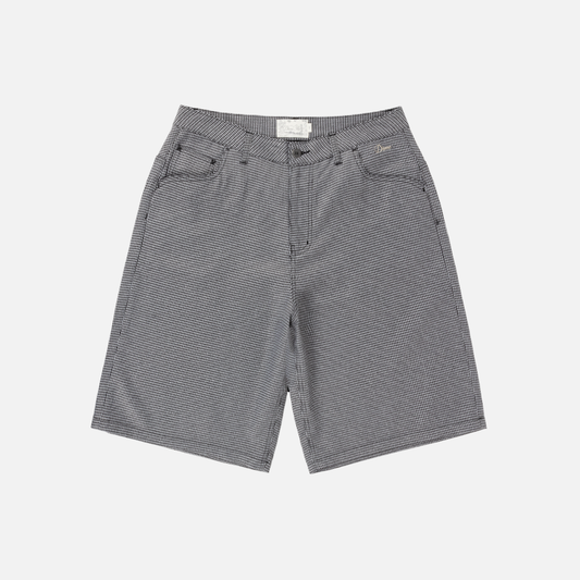 Dime Baggy Houndstooth Shorts Gray