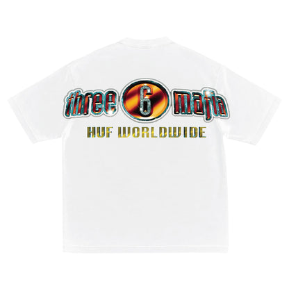 Huf X Three 6 Mafia Smoke Clears Tee White